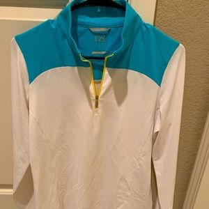 Cutter and Buck women’s long sleeve zip down Dry Tex 50+ jacket golf tennis